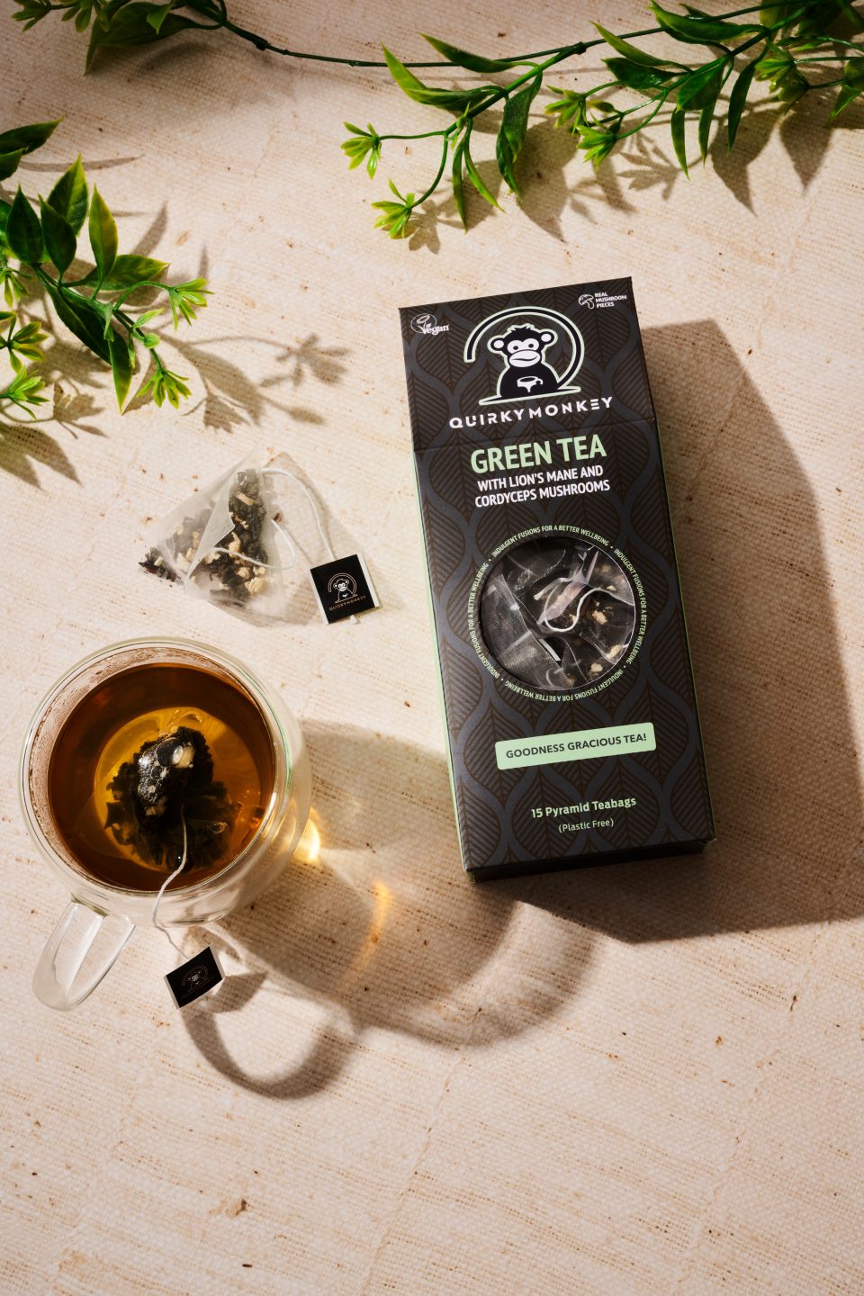 Quirky Monkey 2 x Mushroom Tea and Stainless Steel Tumbler Bundle - Image 2