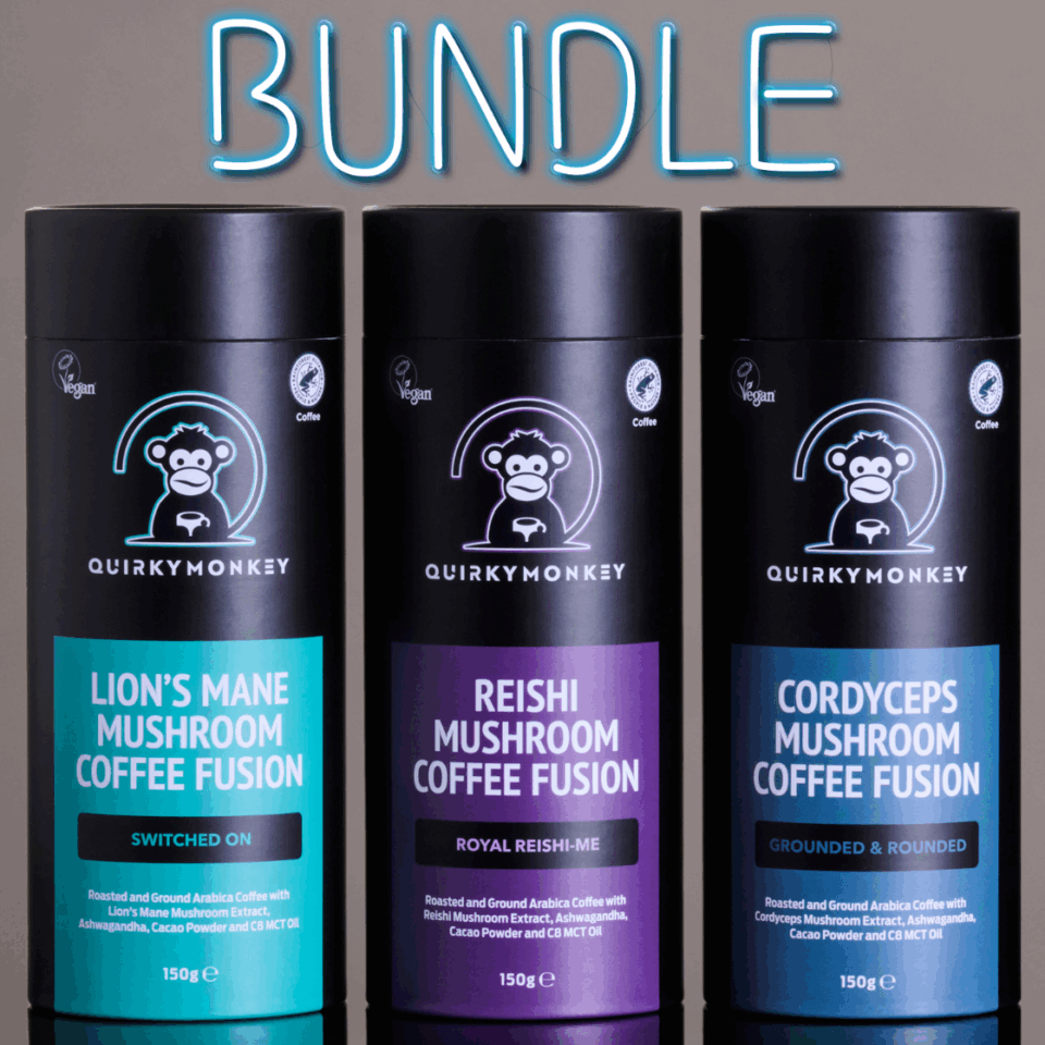Quirky Monkey 3 x 150g Mushroom Coffee Bundle