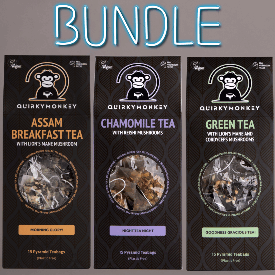 Quirky Monkey 3 x Mushroom Tea Bundle